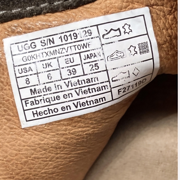 UGG Boots Reid Womens 8 Slate Gray Suede Bootie Moccasin Flat Side Zip Comfy - Picture 5 of 9